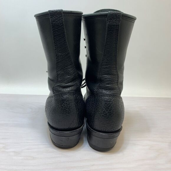 Double H Packer Boots Lacer Mens 10B Black Leather Western Cowboy Kiltie Packer main image 5